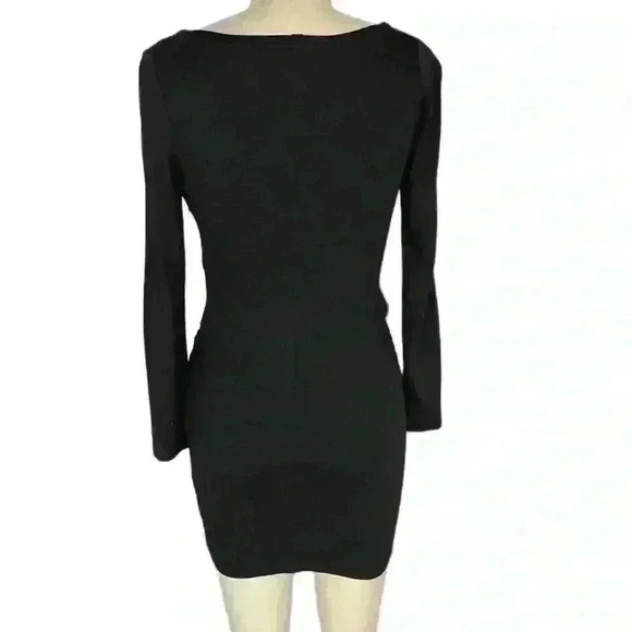 Robert Radriguez Knotted Black Mini Dress Size 4 - Picture 3 of 4